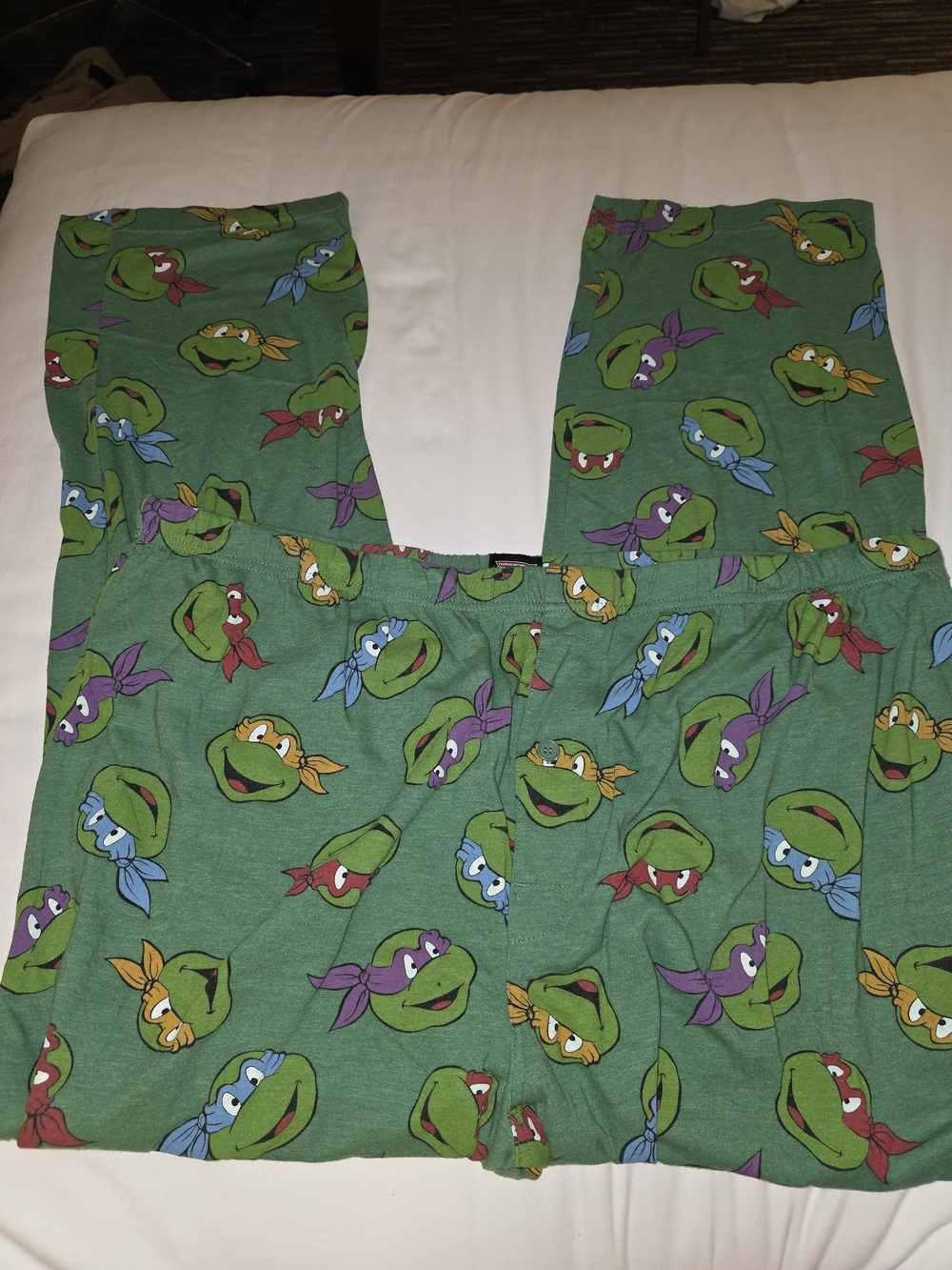 Men's Green Ninja Turtle Print Pajama Pants
